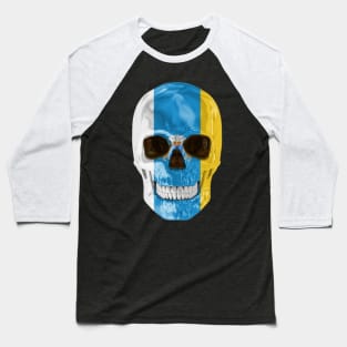 Canary Islands (Spain) Flag Skull - Gift for  With Roots From Canary Islands (Spain) Baseball T-Shirt